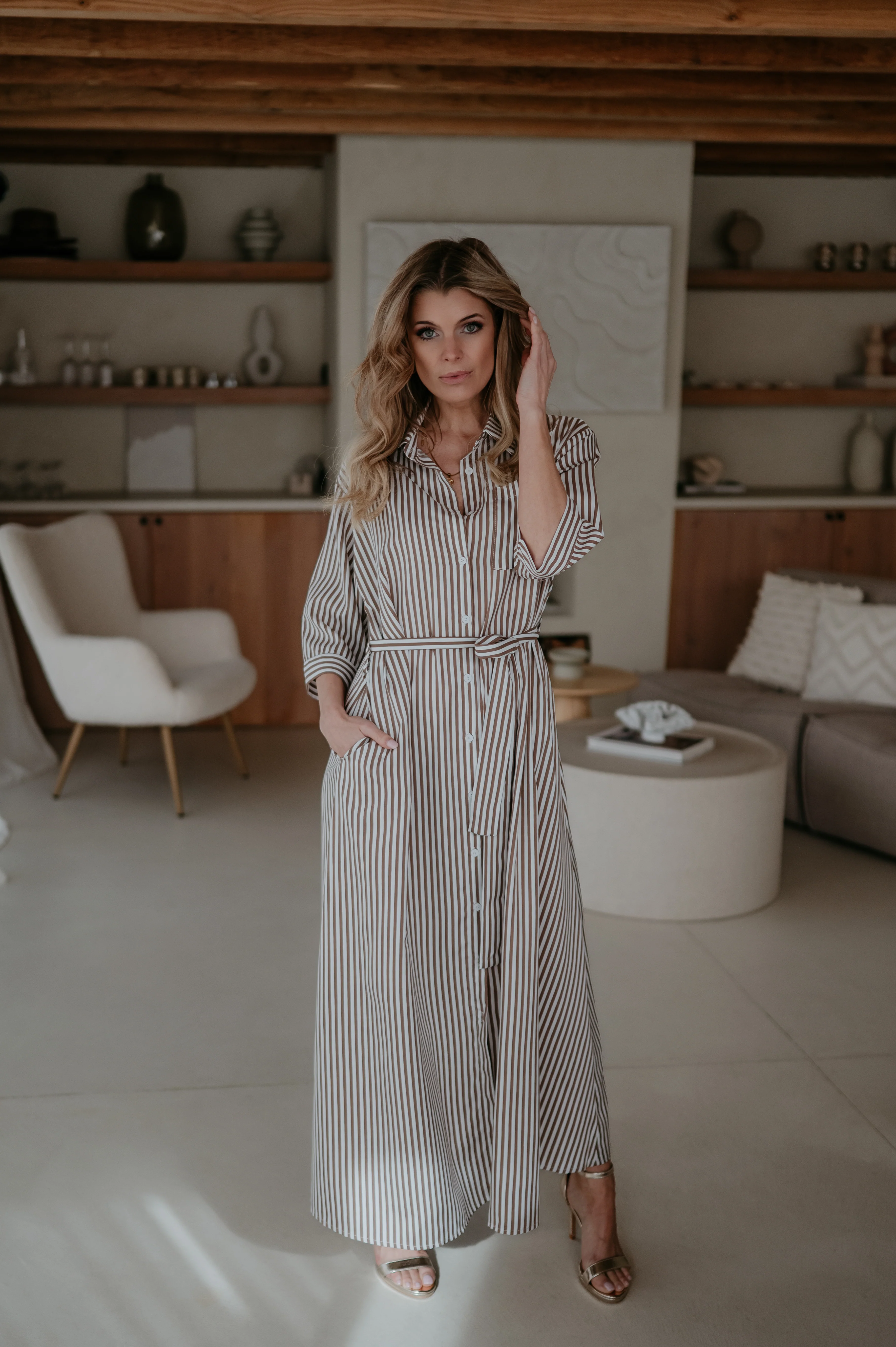 Valenti dress I Taupe - Image 6