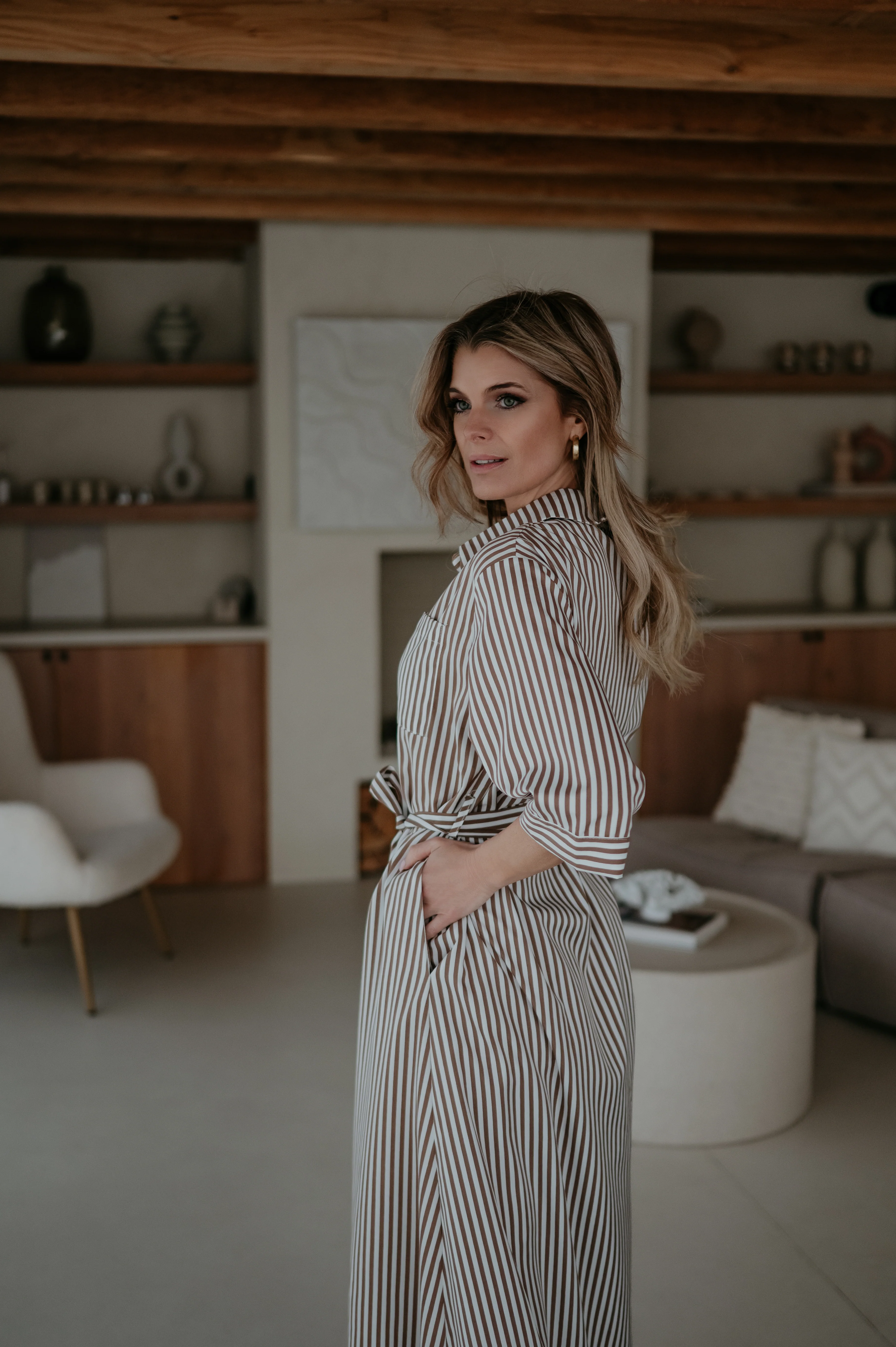 Valenti dress I Taupe - Image 8