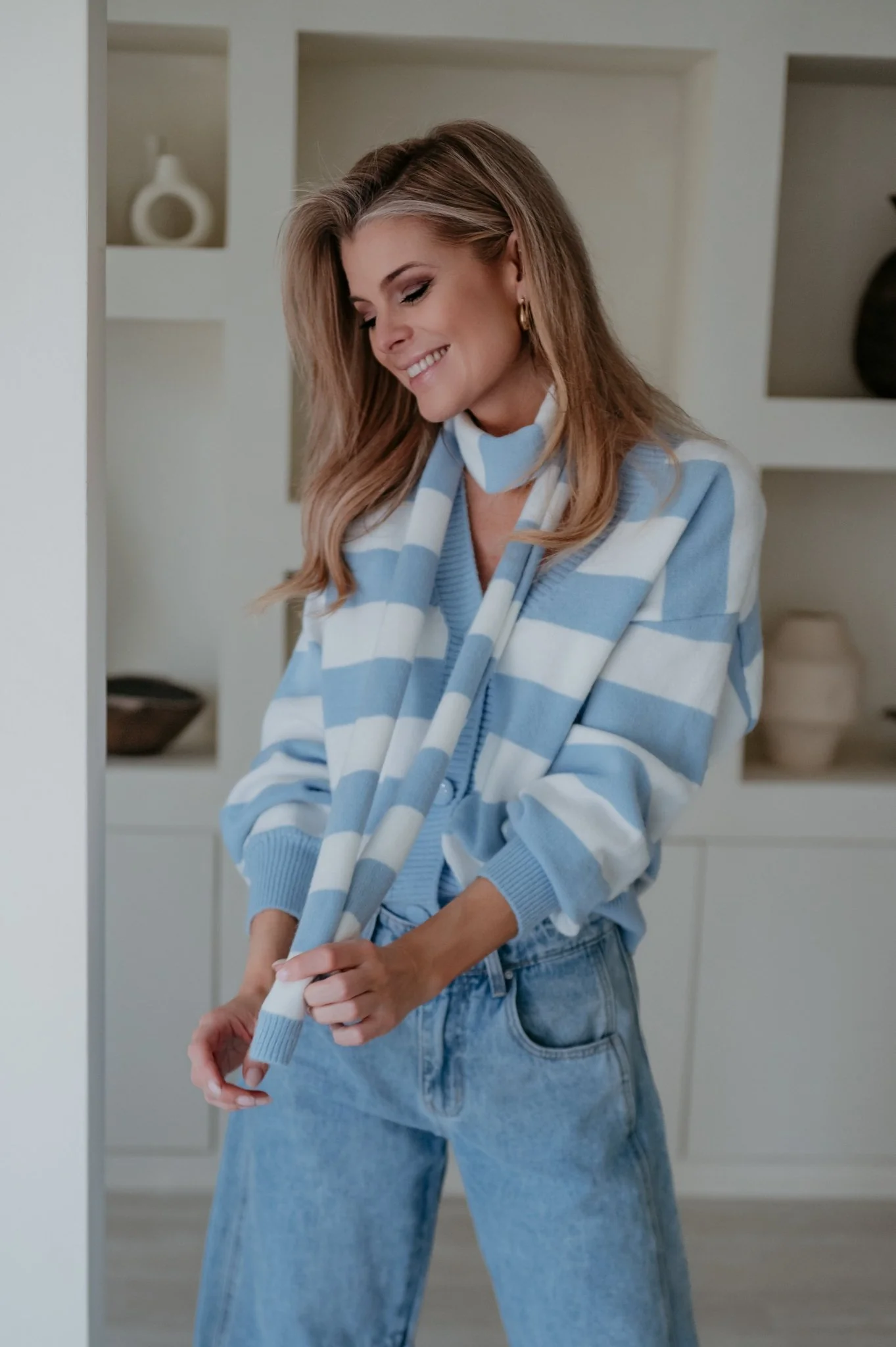Velodi cardigan & scarf I  Blue - Image 13