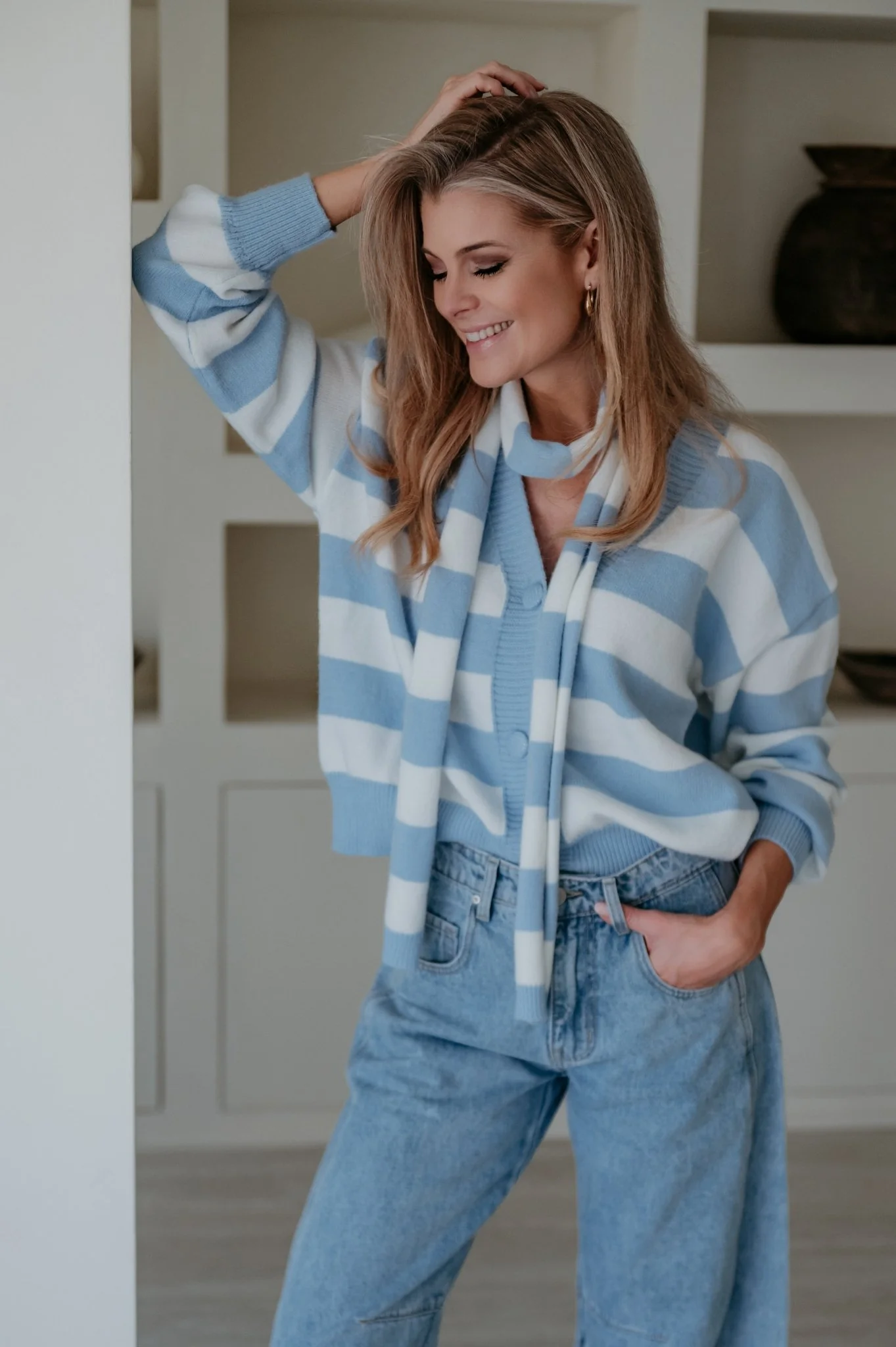 Velodi cardigan & scarf I  Blue - Image 9
