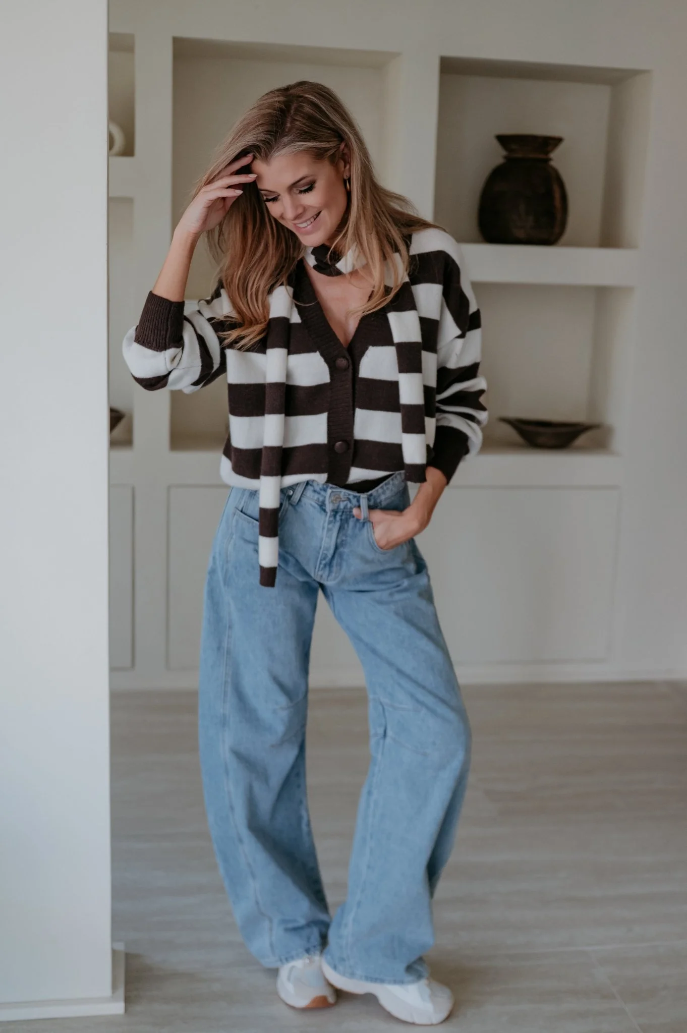 Velodi cardigan & scarf I Brown - Image 4