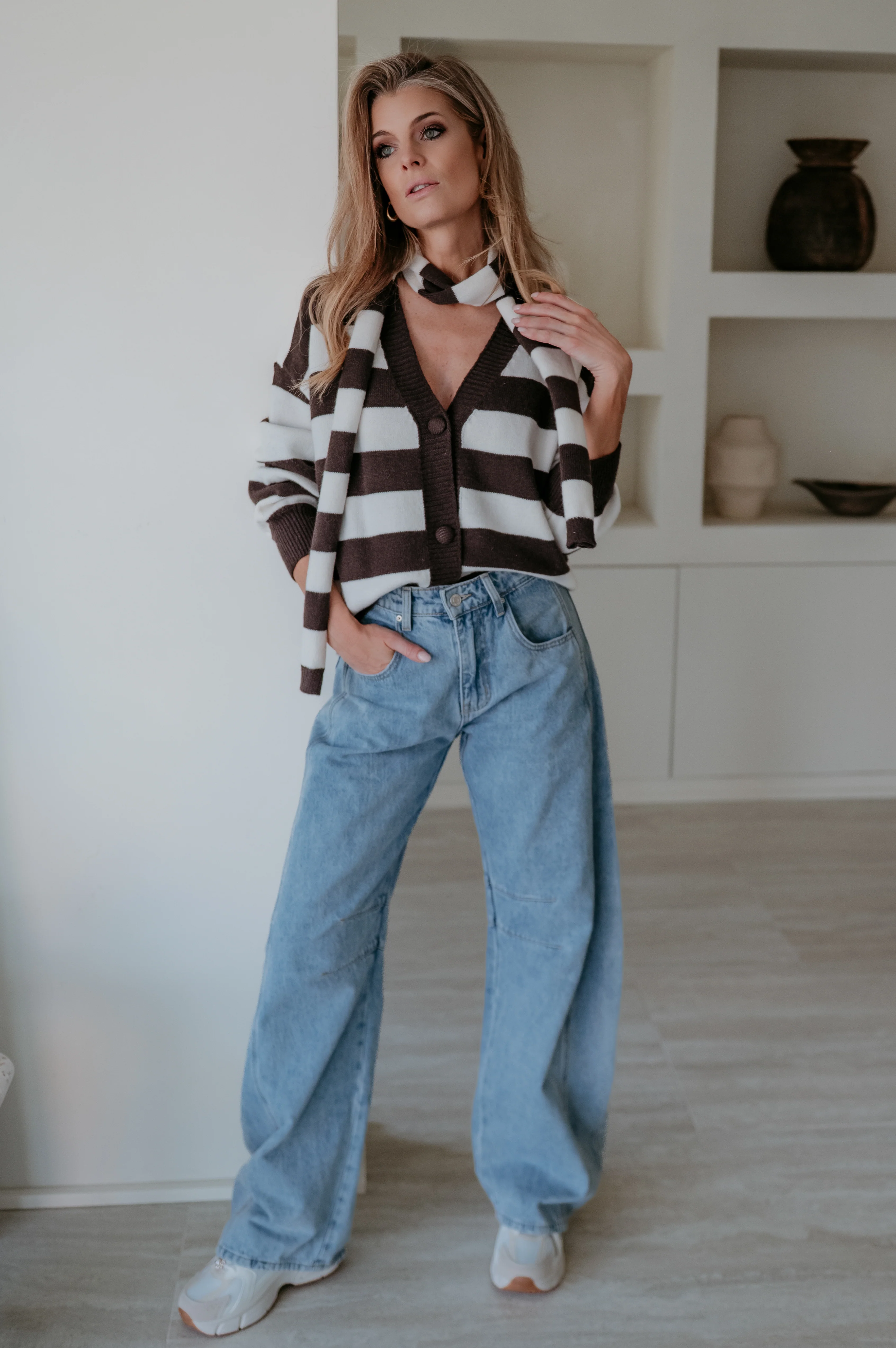 Velodi cardigan & scarf I Brown - Image 6