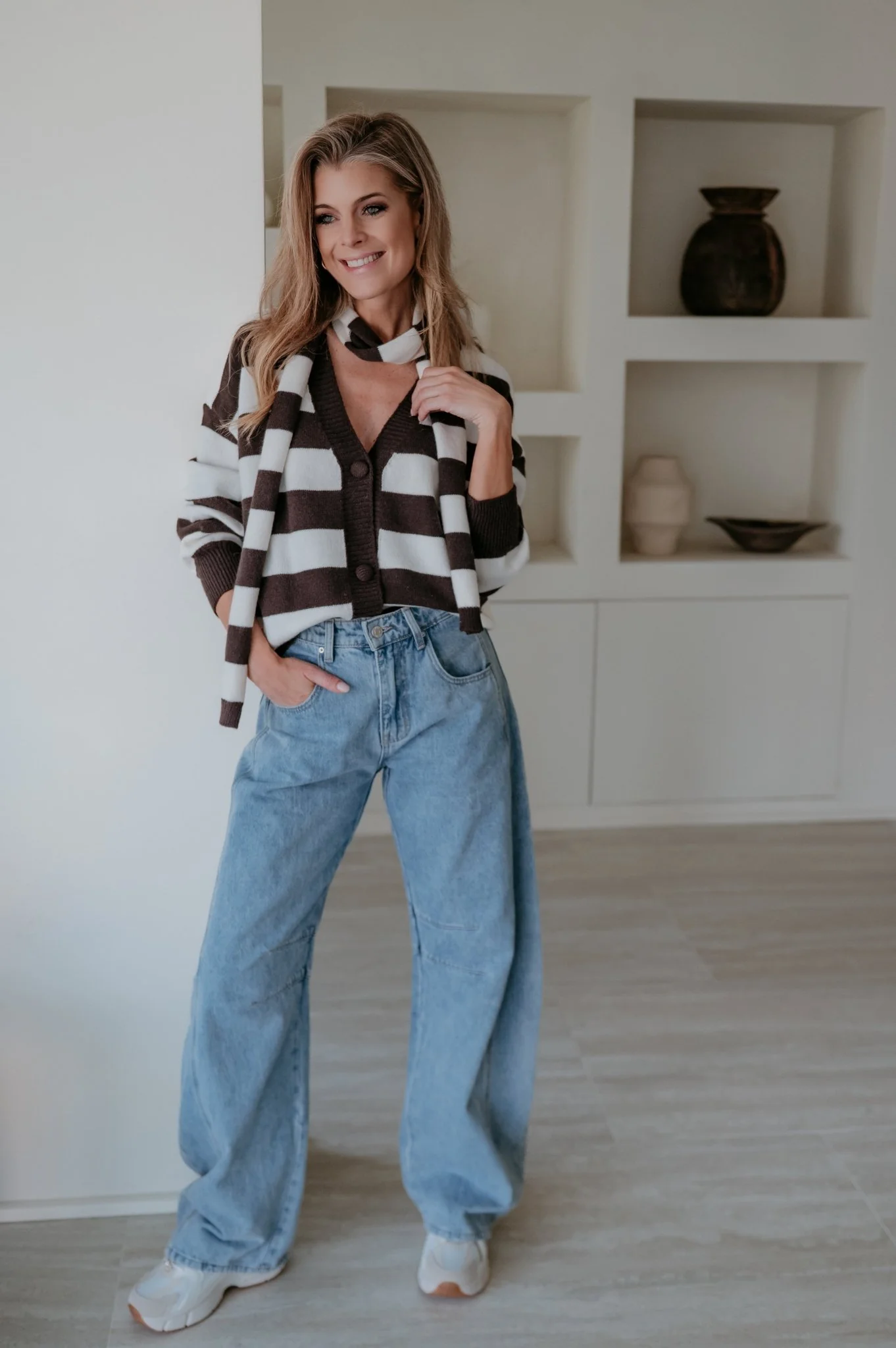 Velodi cardigan & scarf I Brown - Image 9