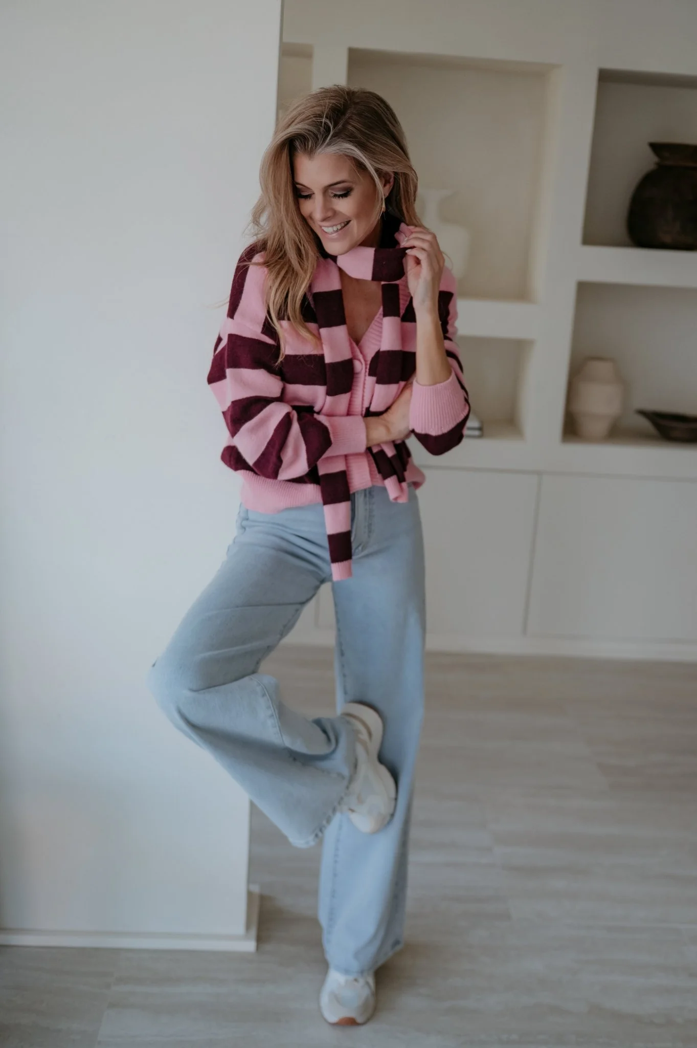 Velodi cardigan & scarf I  Burgundy Rose - Image 10