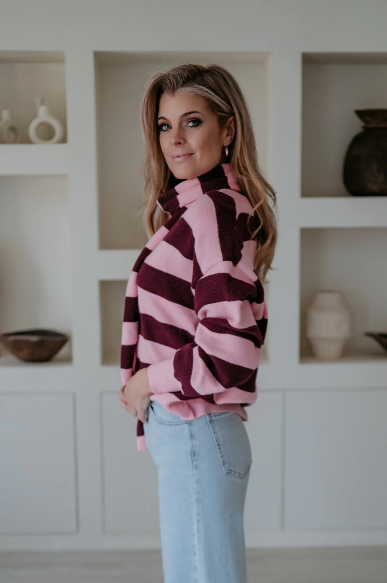 Velodi cardigan & scarf I  Burgundy Rose - Image 8