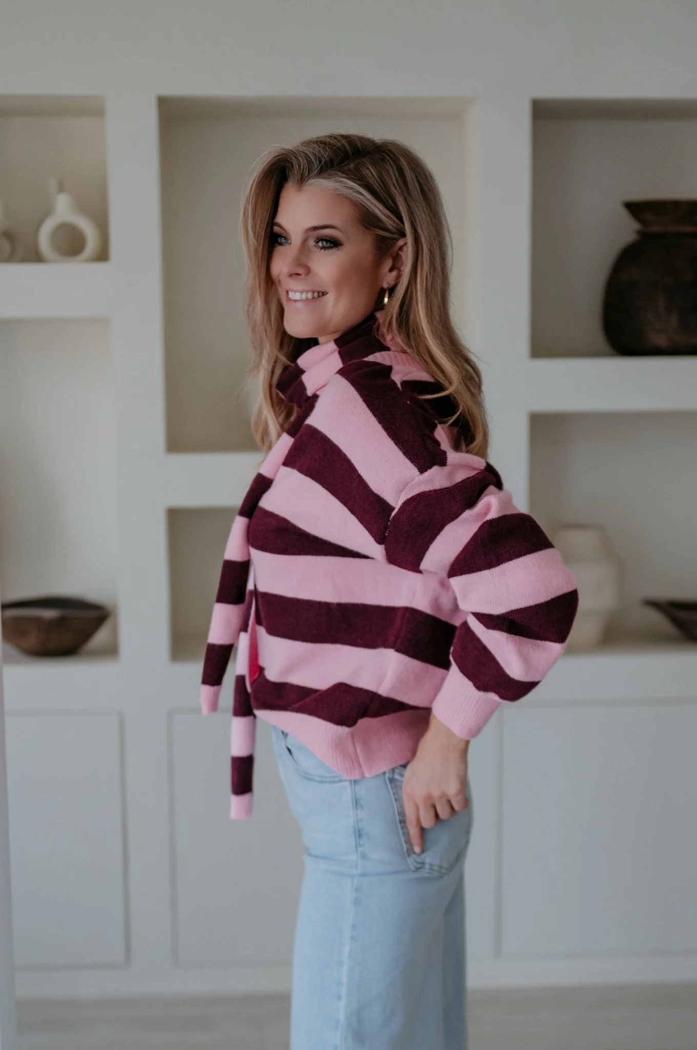 Velodi cardigan & scarf I  Burgundy Rose - Image 9