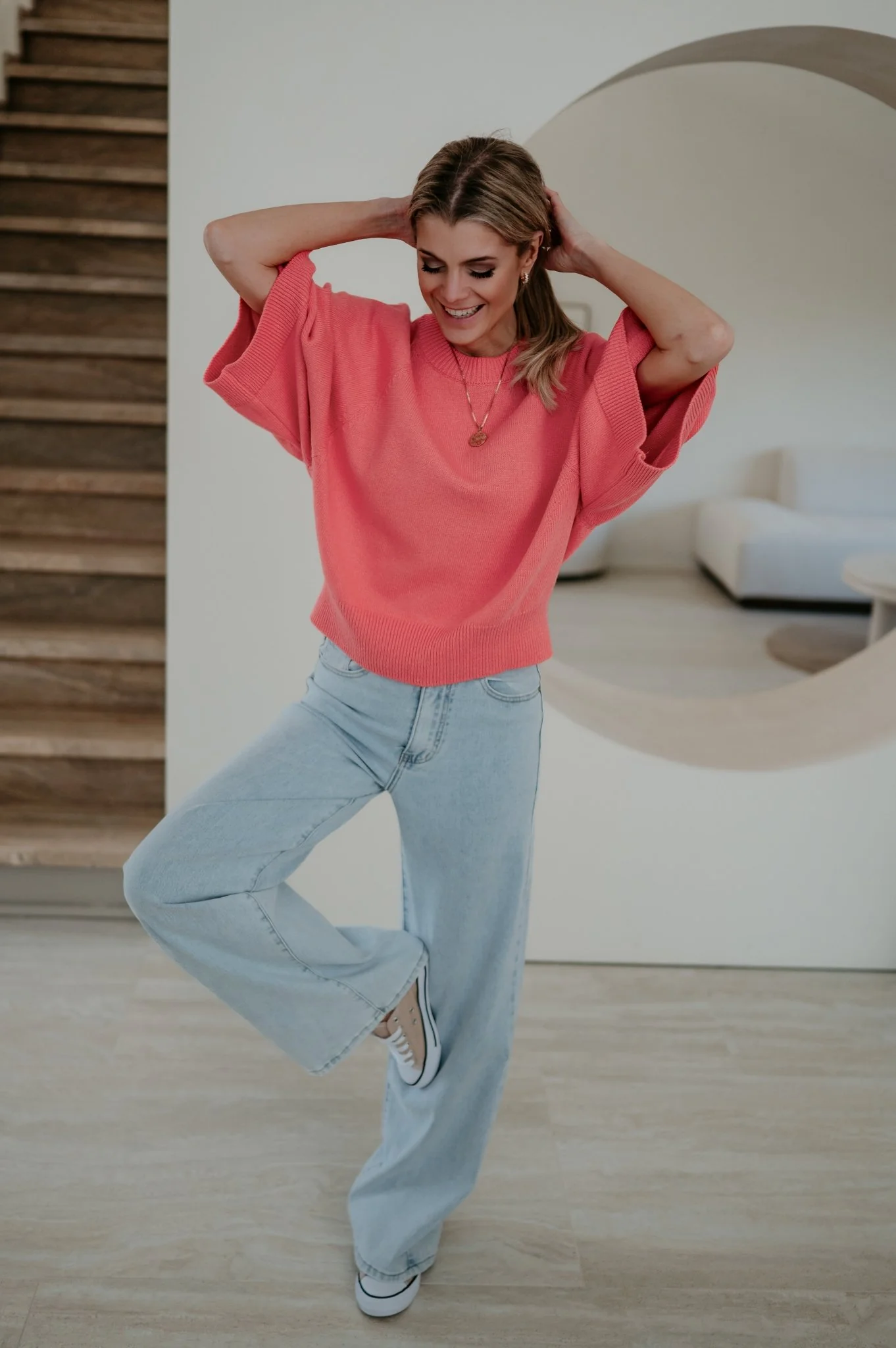 Vigo knit I Coral - Image 10