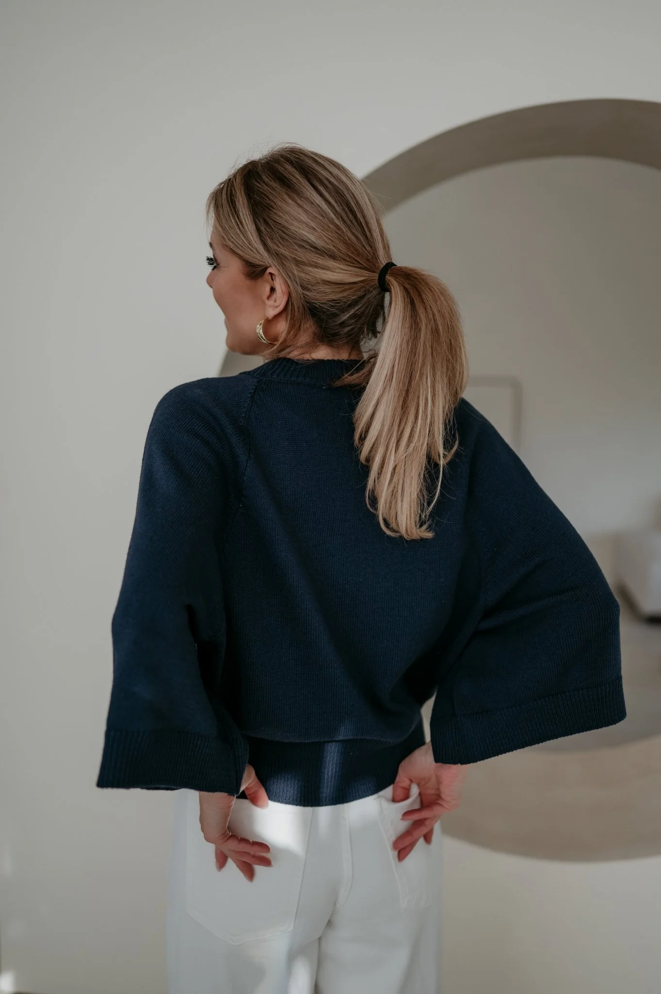 Vigo knit I Navy Blue - Image 8