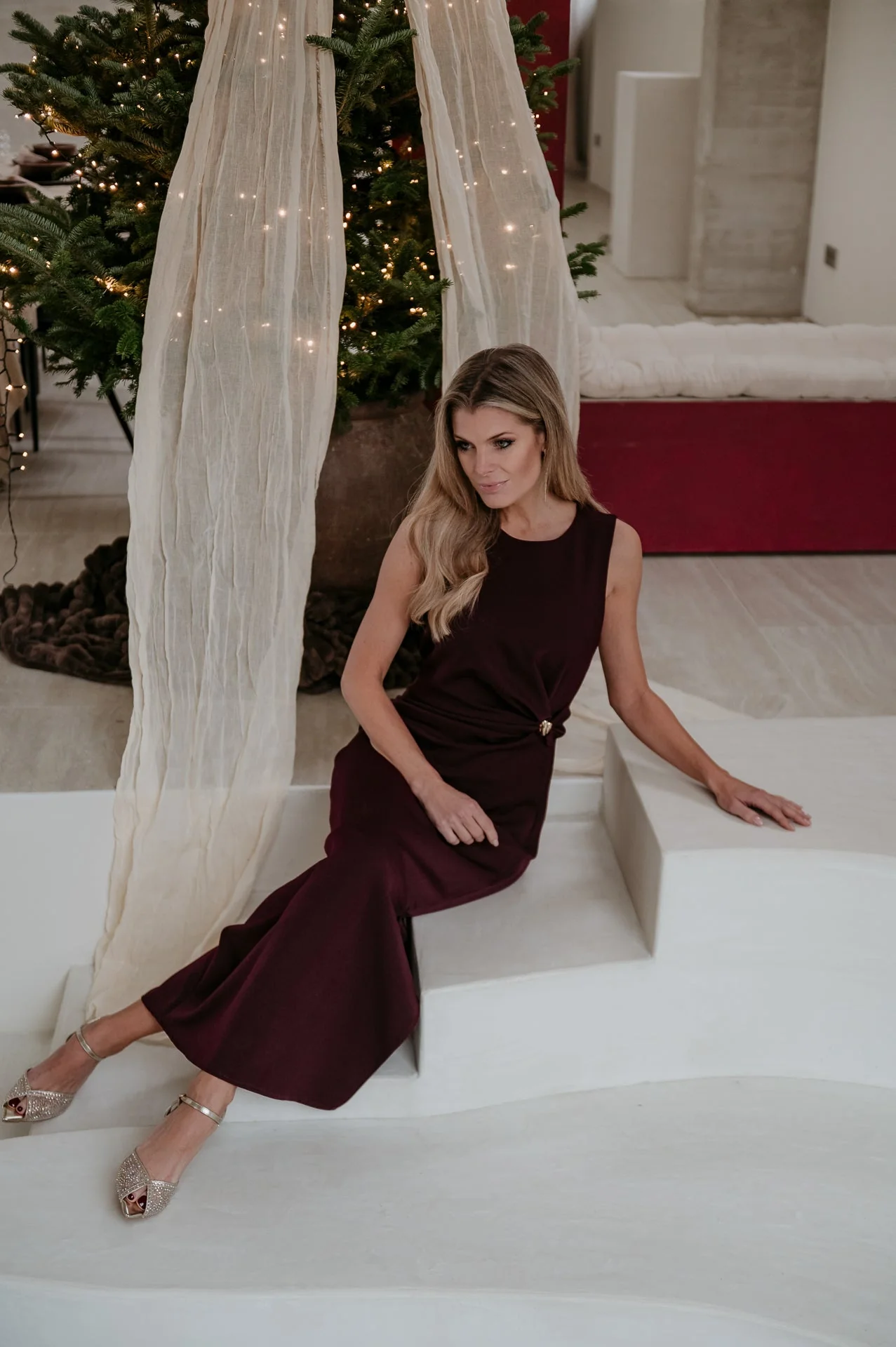 Zine dress I Bordeaux - Image 8