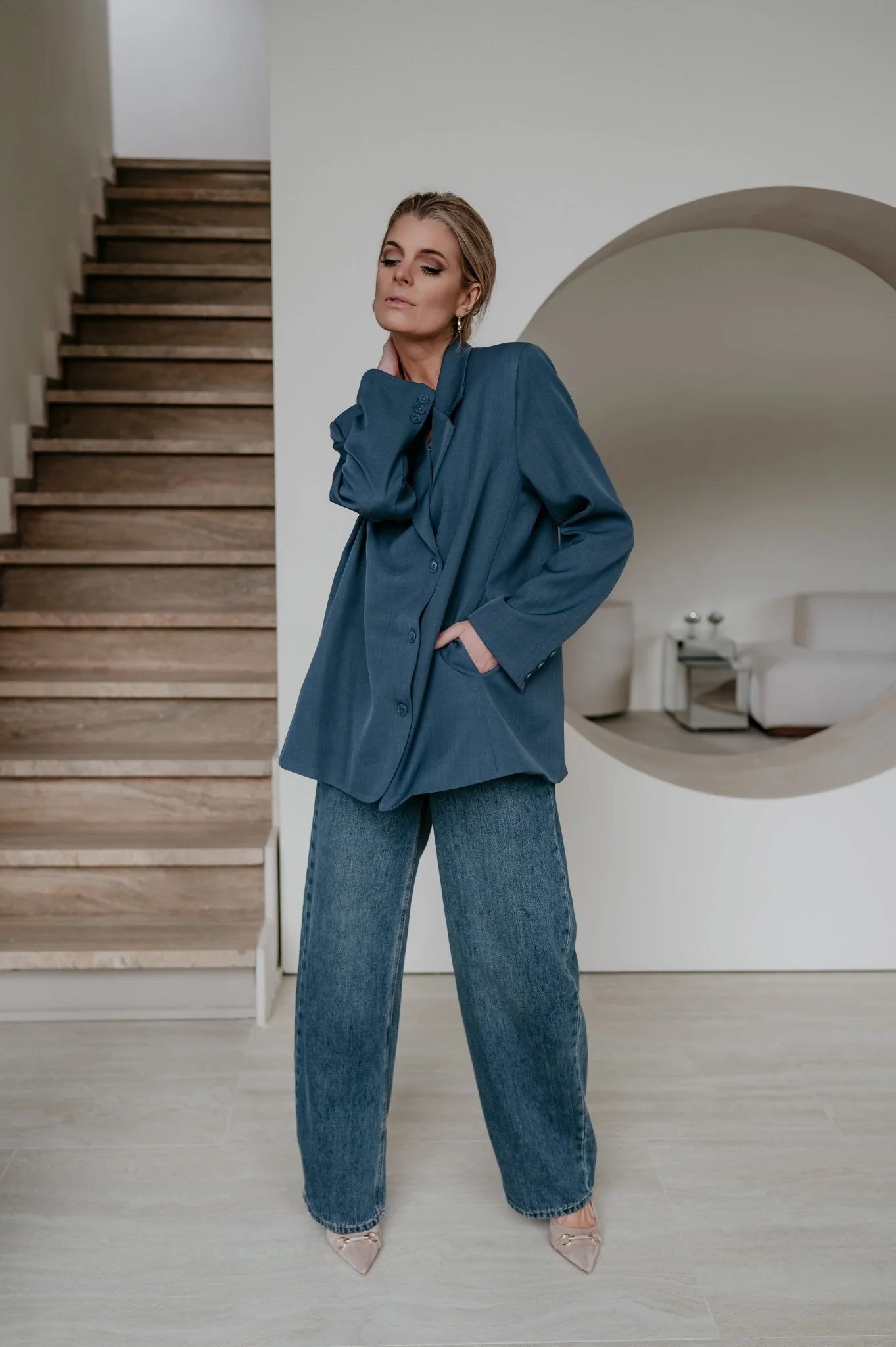 Zinigu blazer I Blue - Image 16