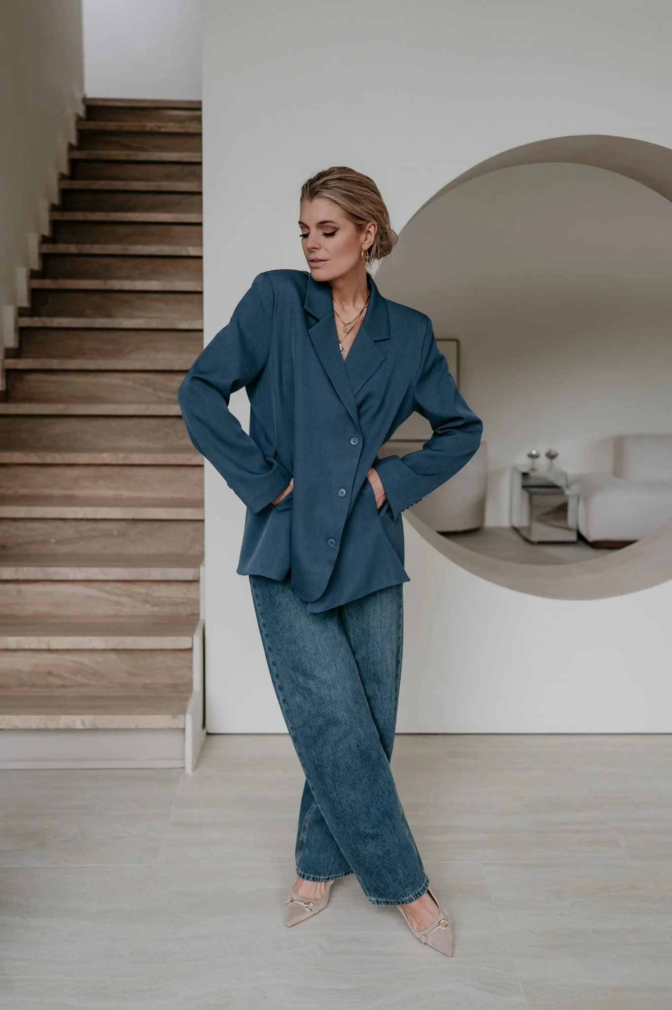 Zinigu blazer I Blue - Image 23