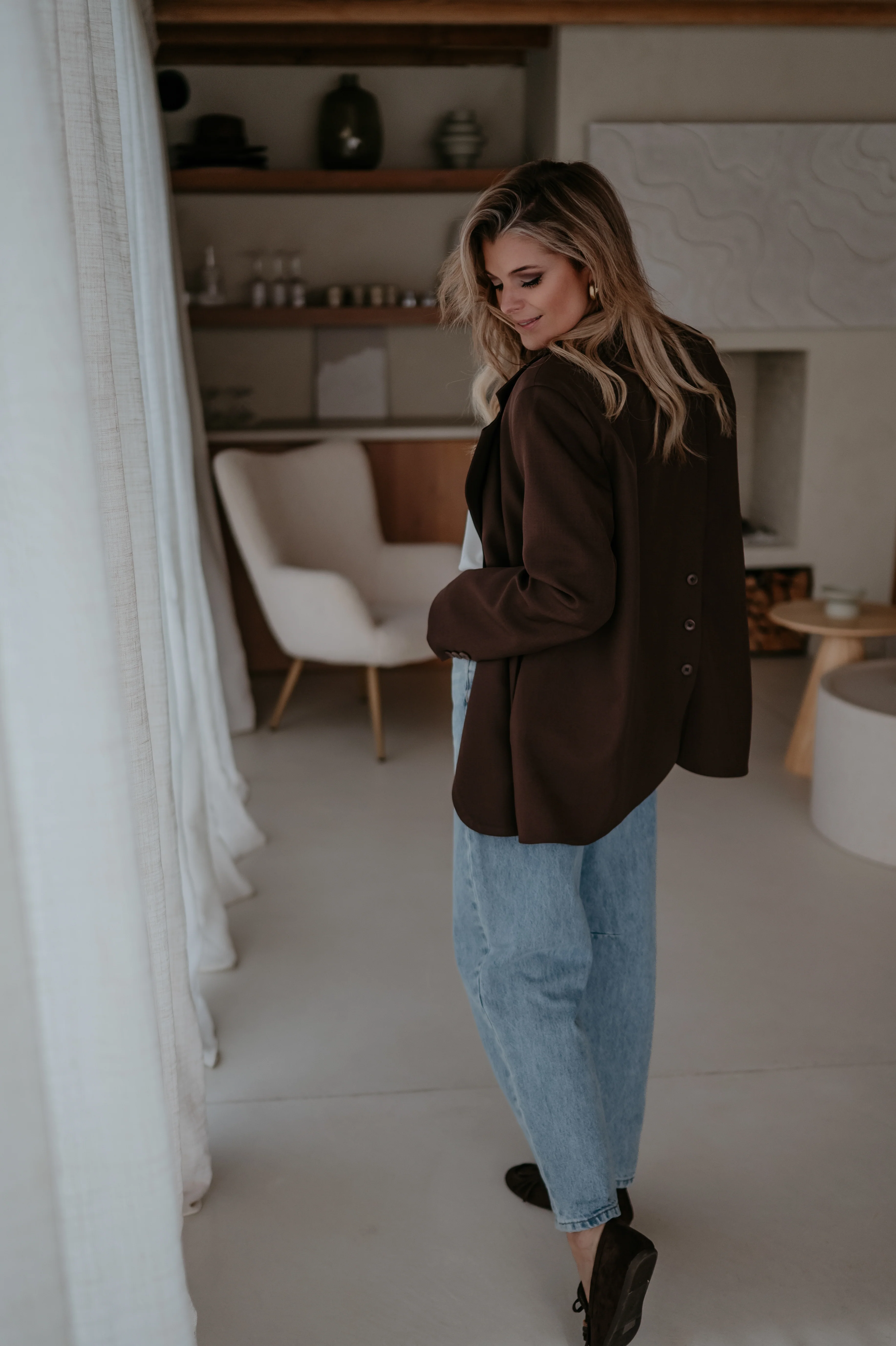 Zinigu blazer I Chocolate Brown - Image 10