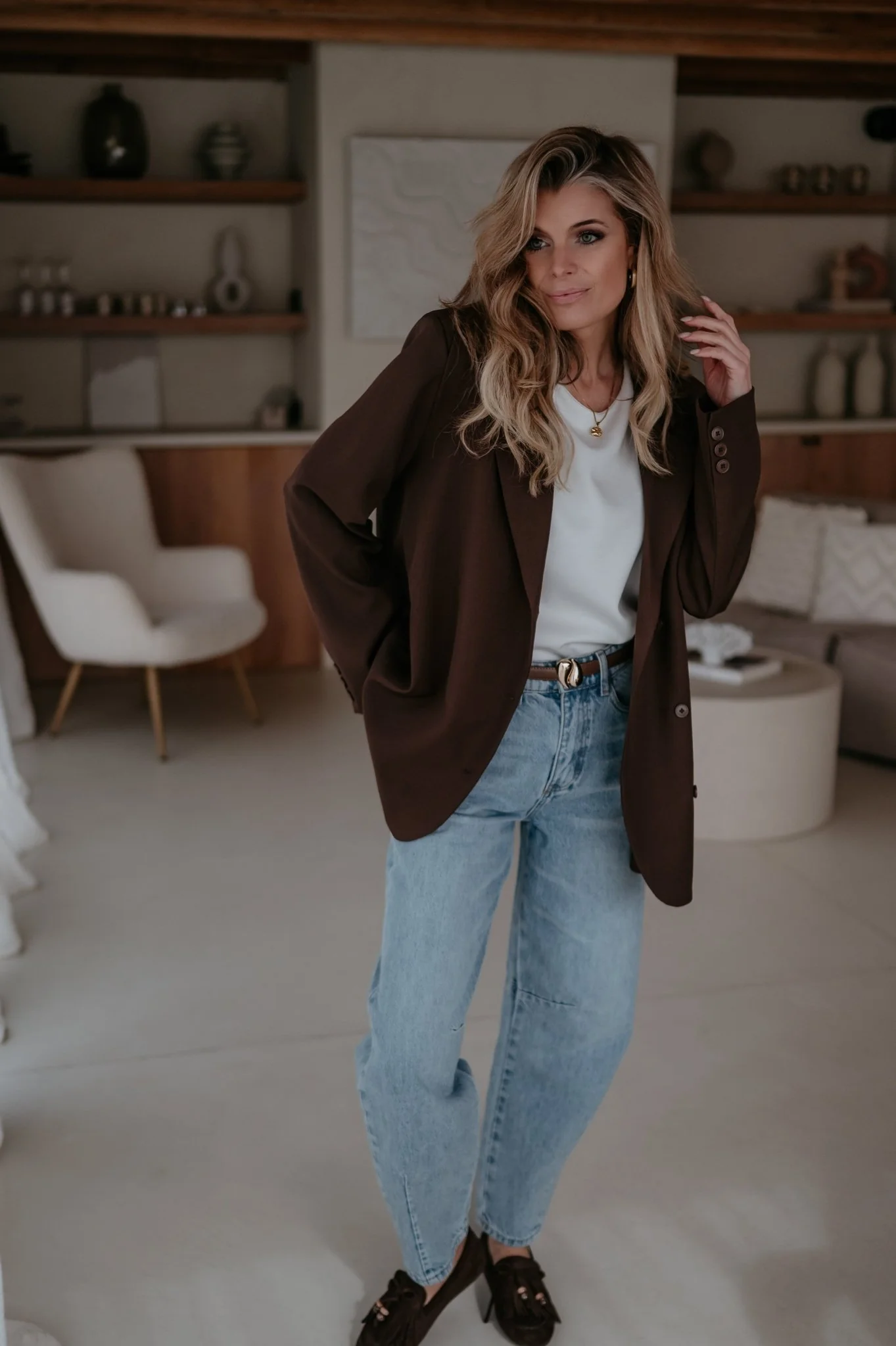 Zinigu blazer I Chocolate Brown - Image 11