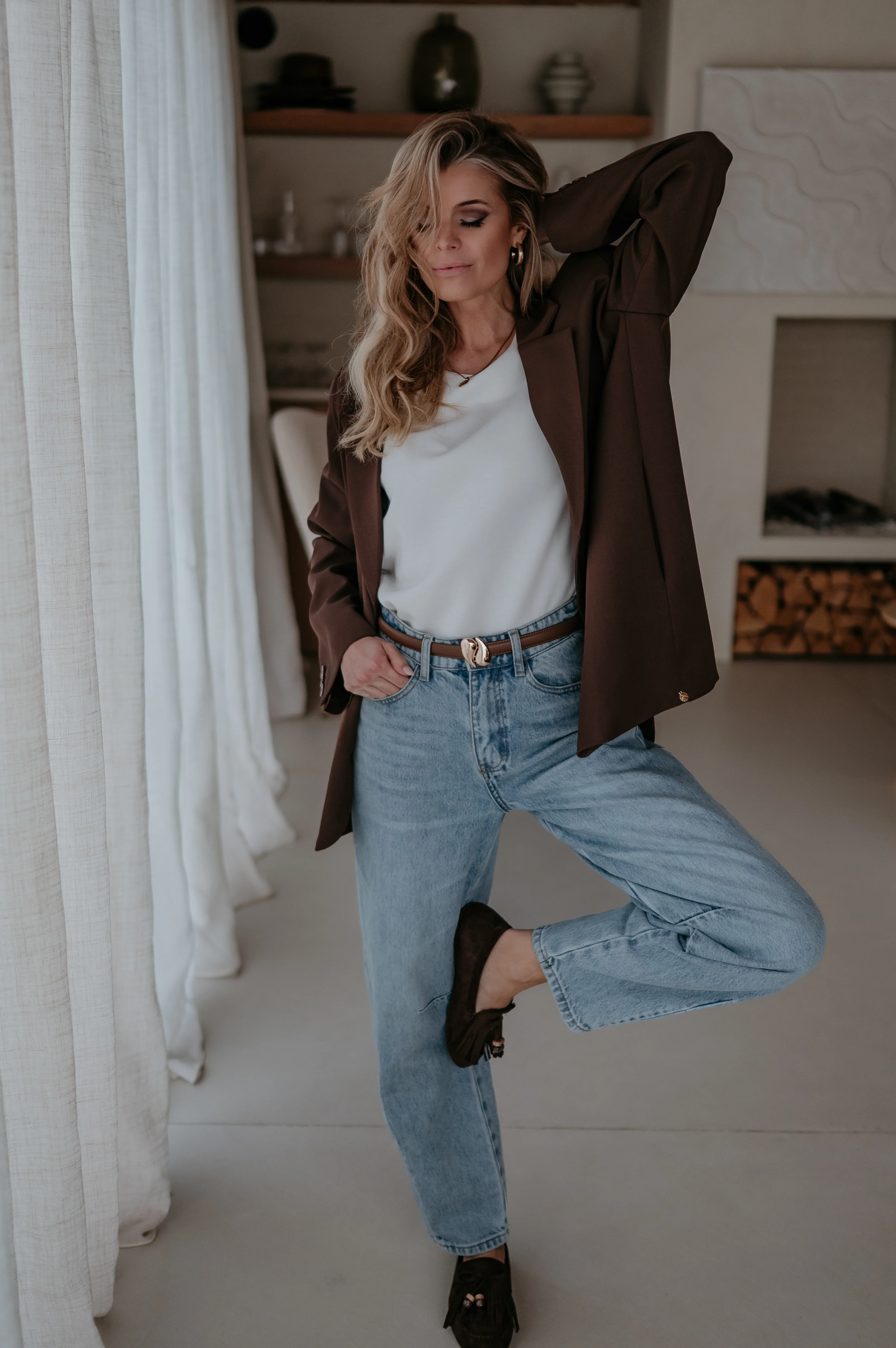 Zinigu blazer I Chocolate Brown - Image 12