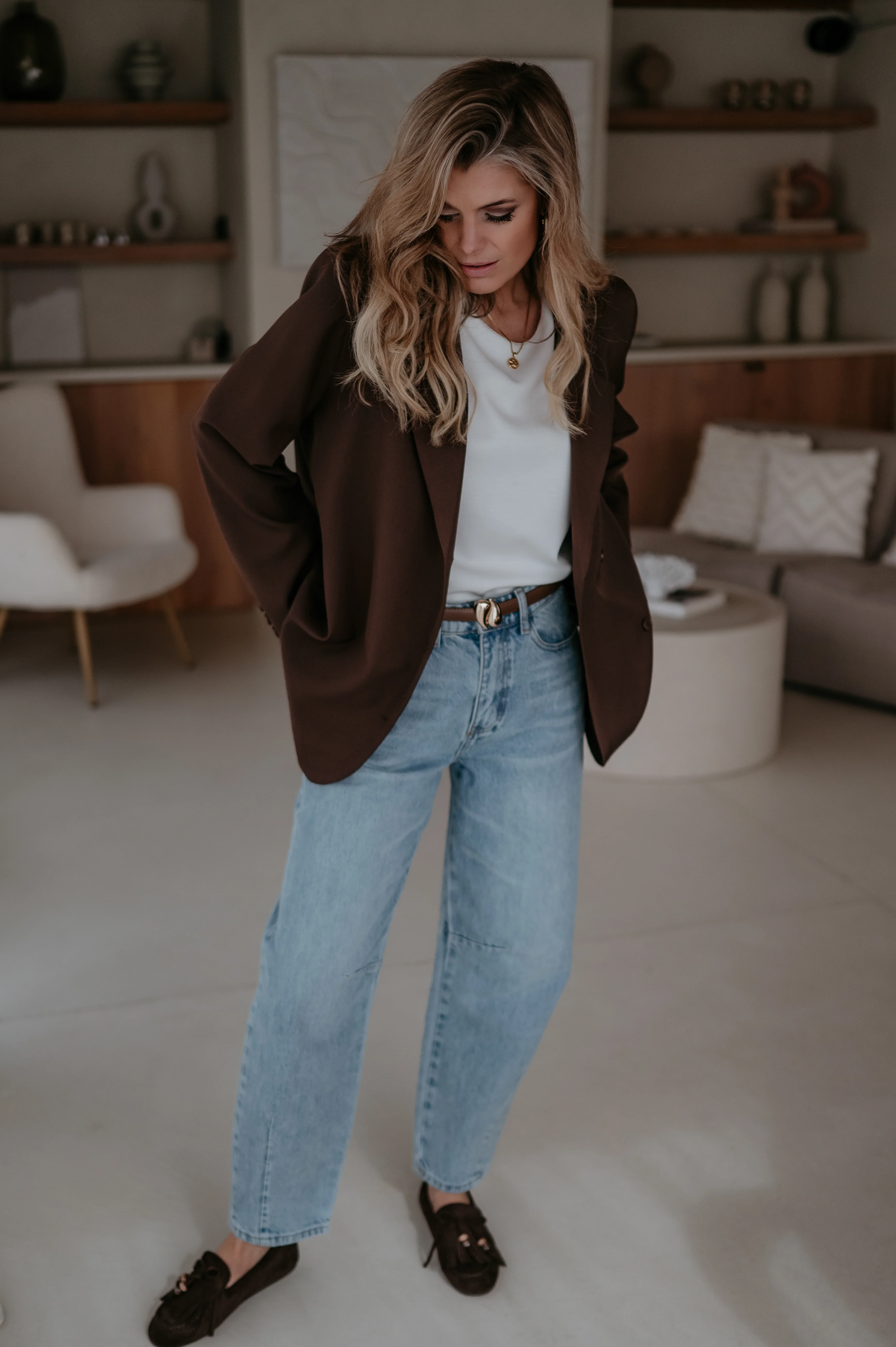 Zinigu blazer I Chocolate Brown - Image 15