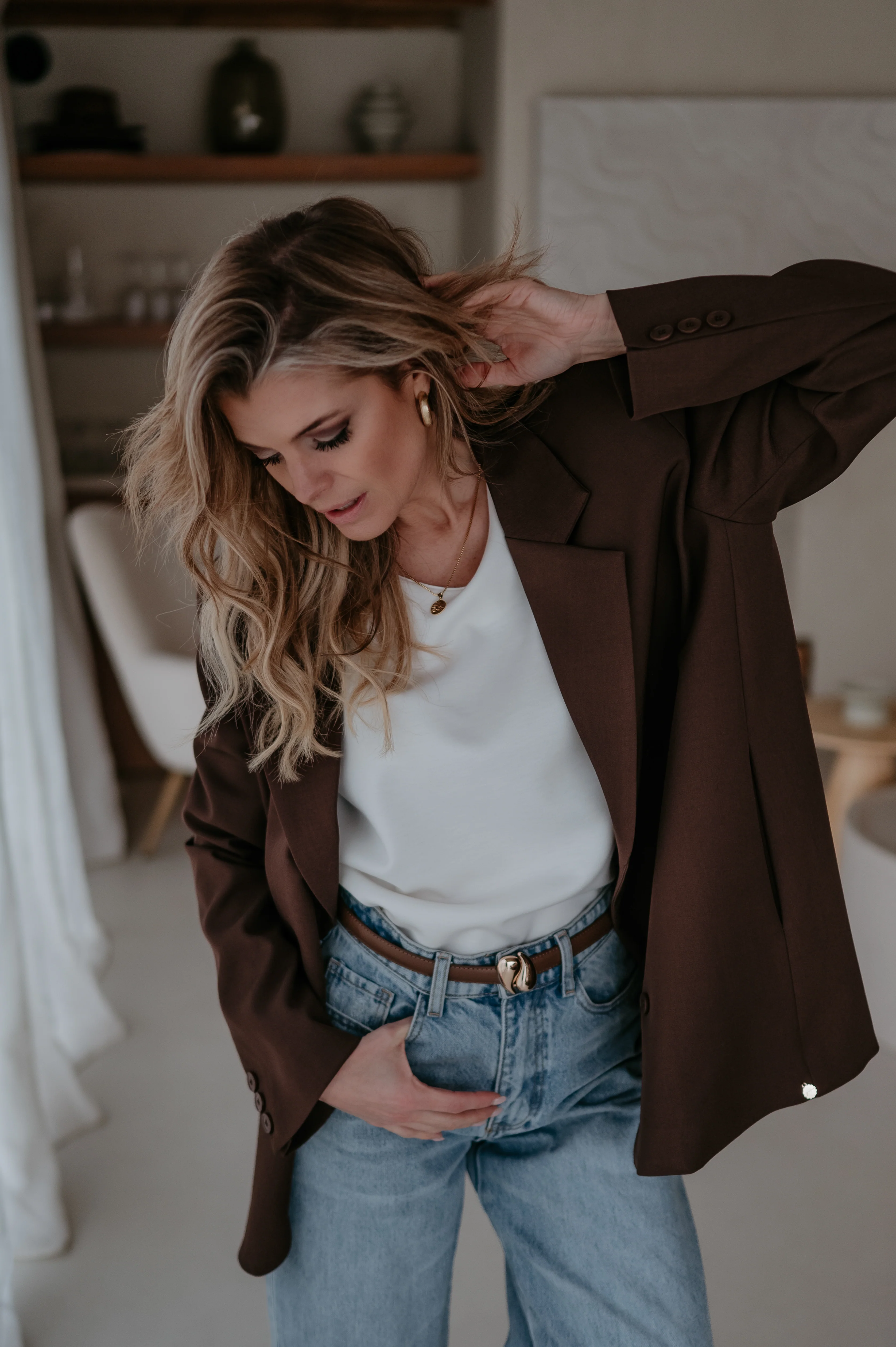 Zinigu blazer I Chocolate Brown - Image 17