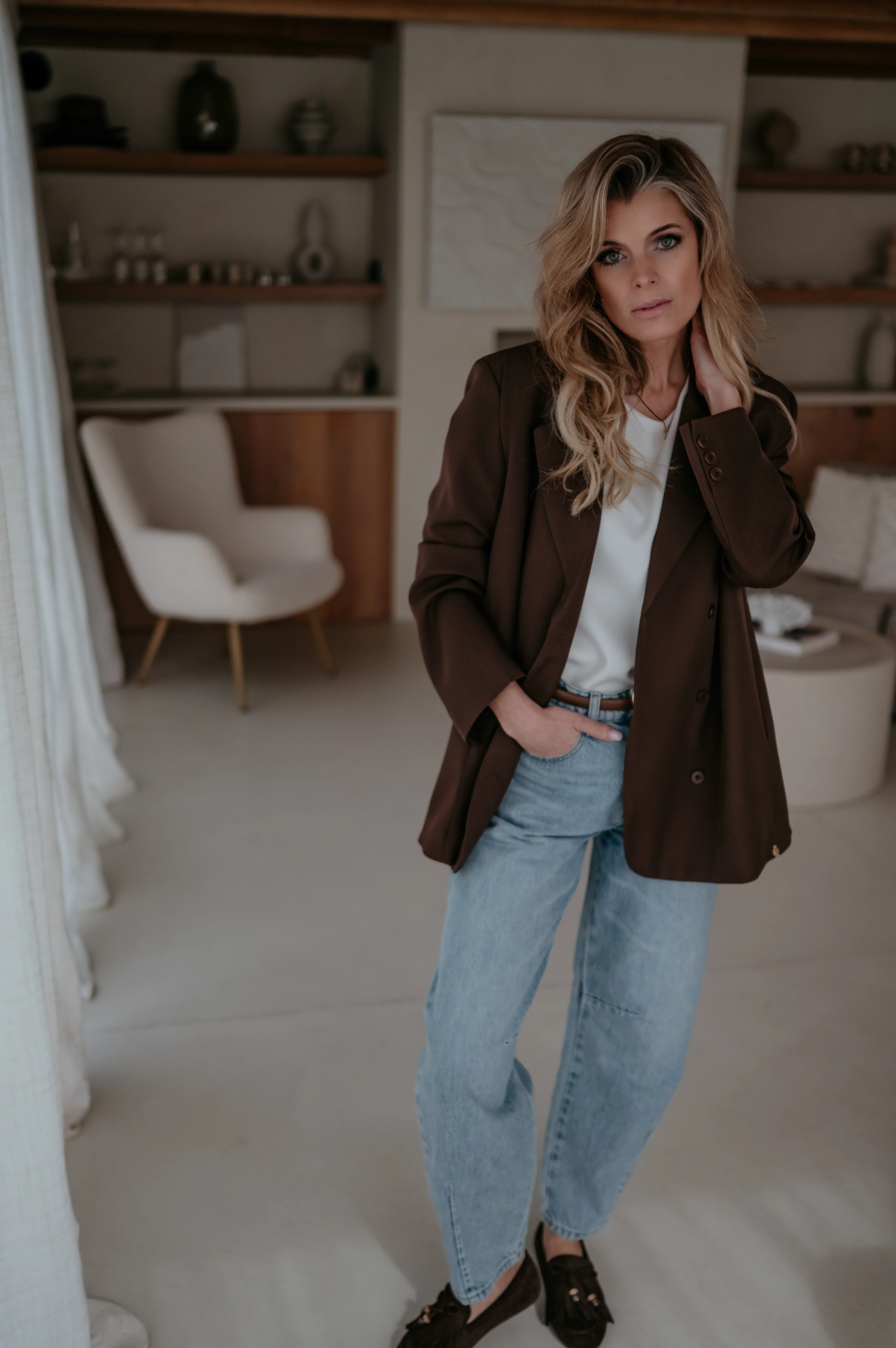 Zinigu blazer I Chocolate Brown - Image 18