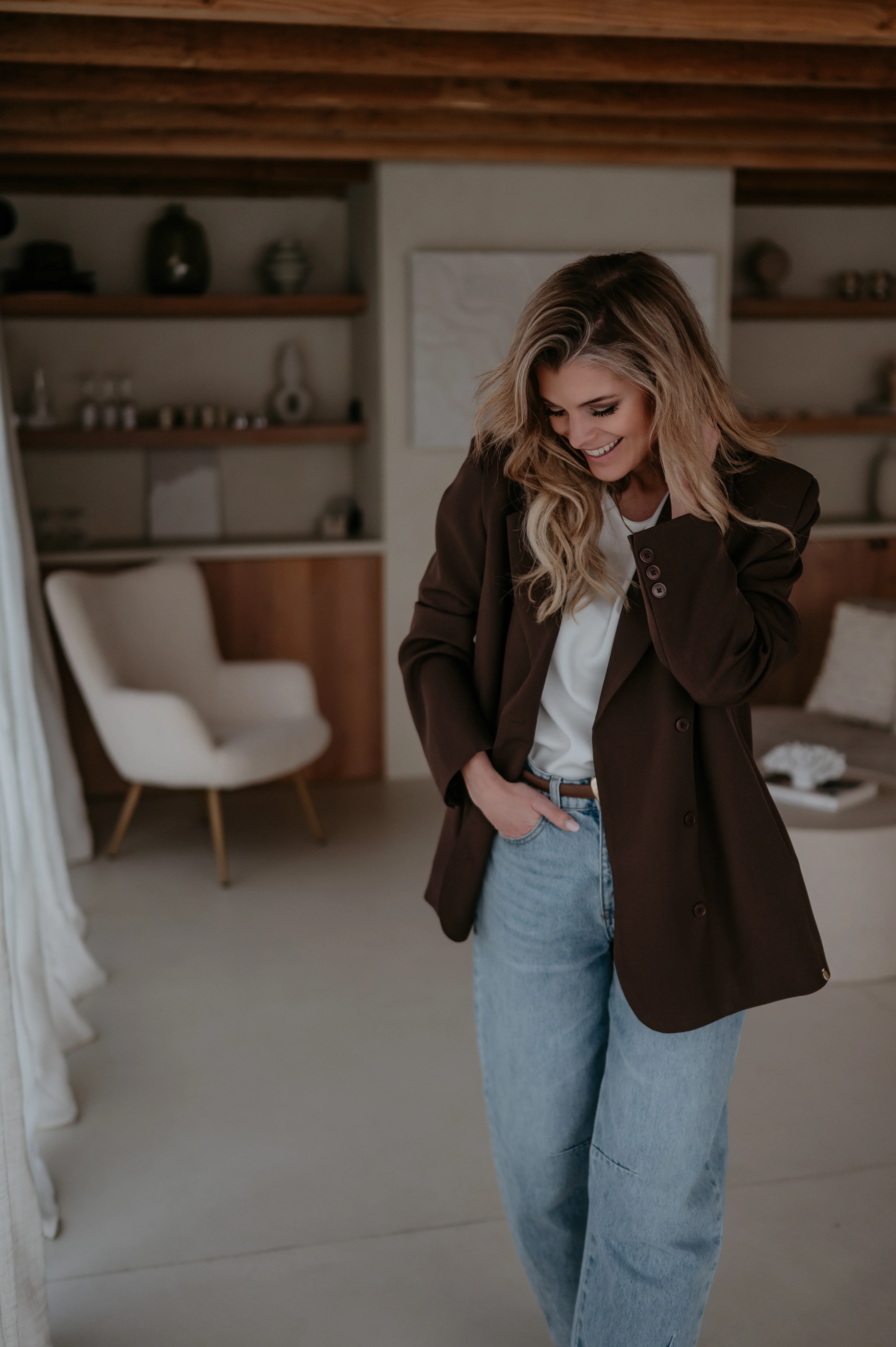 Zinigu blazer I Chocolate Brown - Image 20