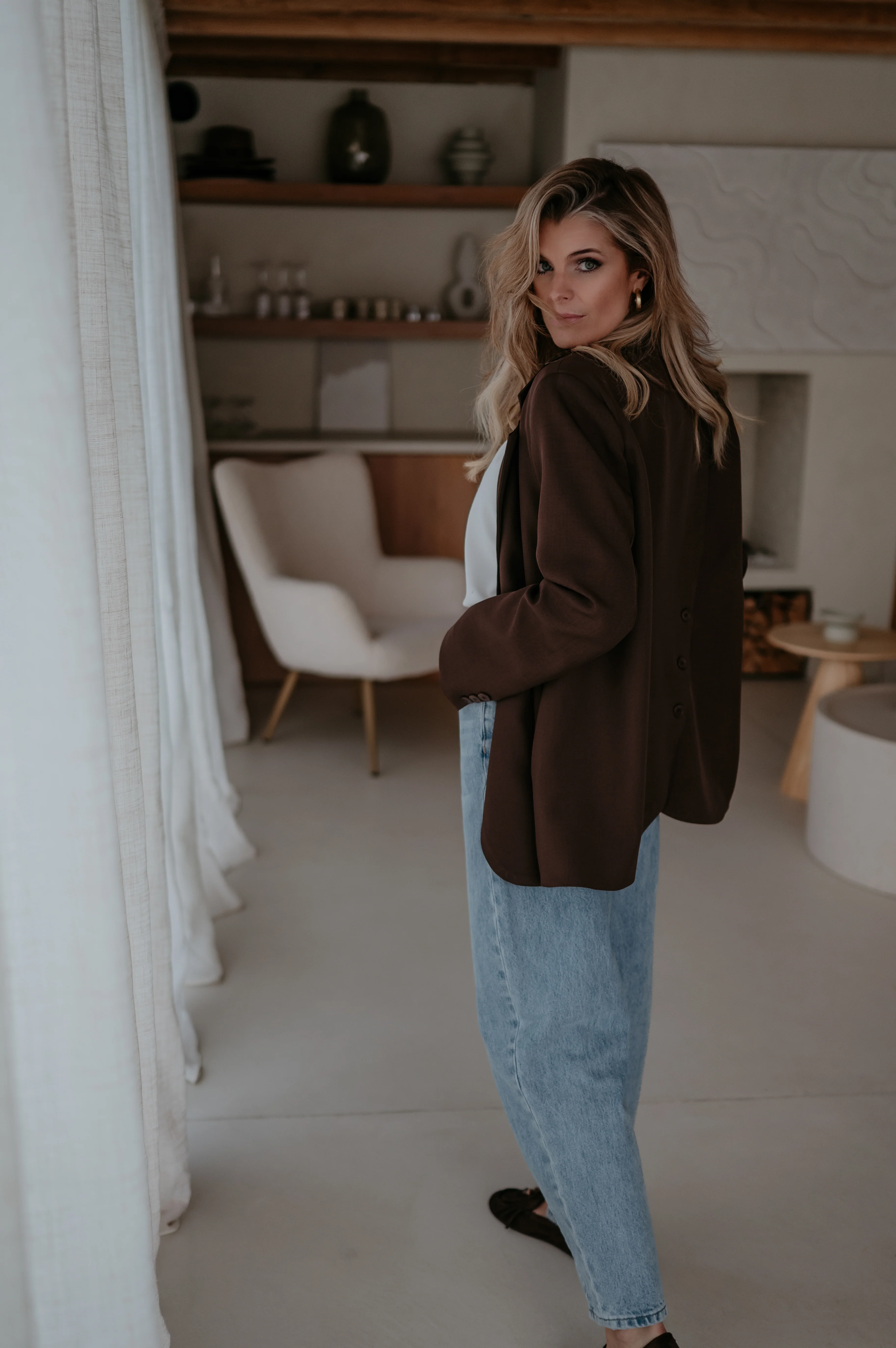 Zinigu blazer I Chocolate Brown - Image 22