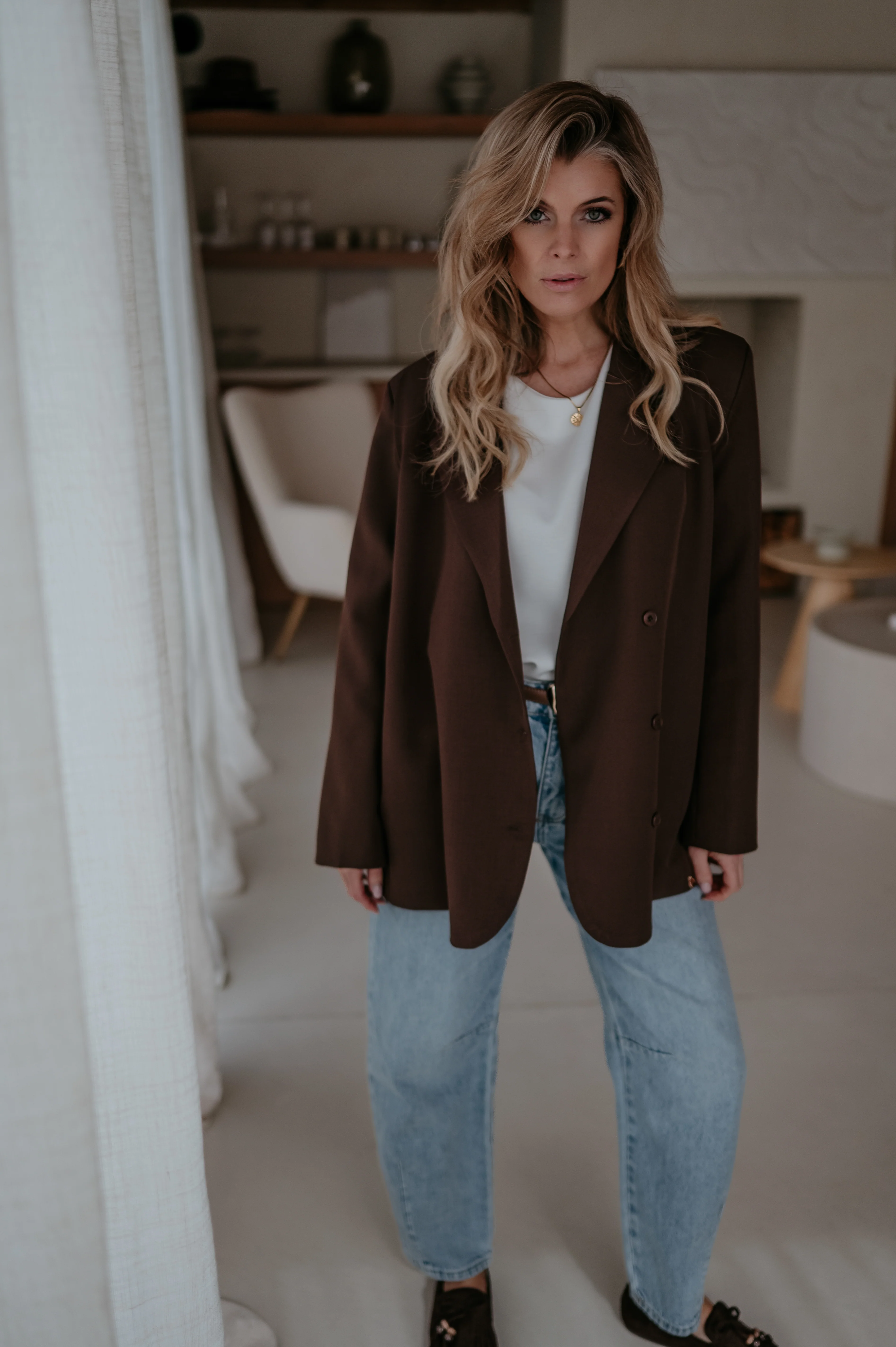 Zinigu blazer I Chocolate Brown - Image 5