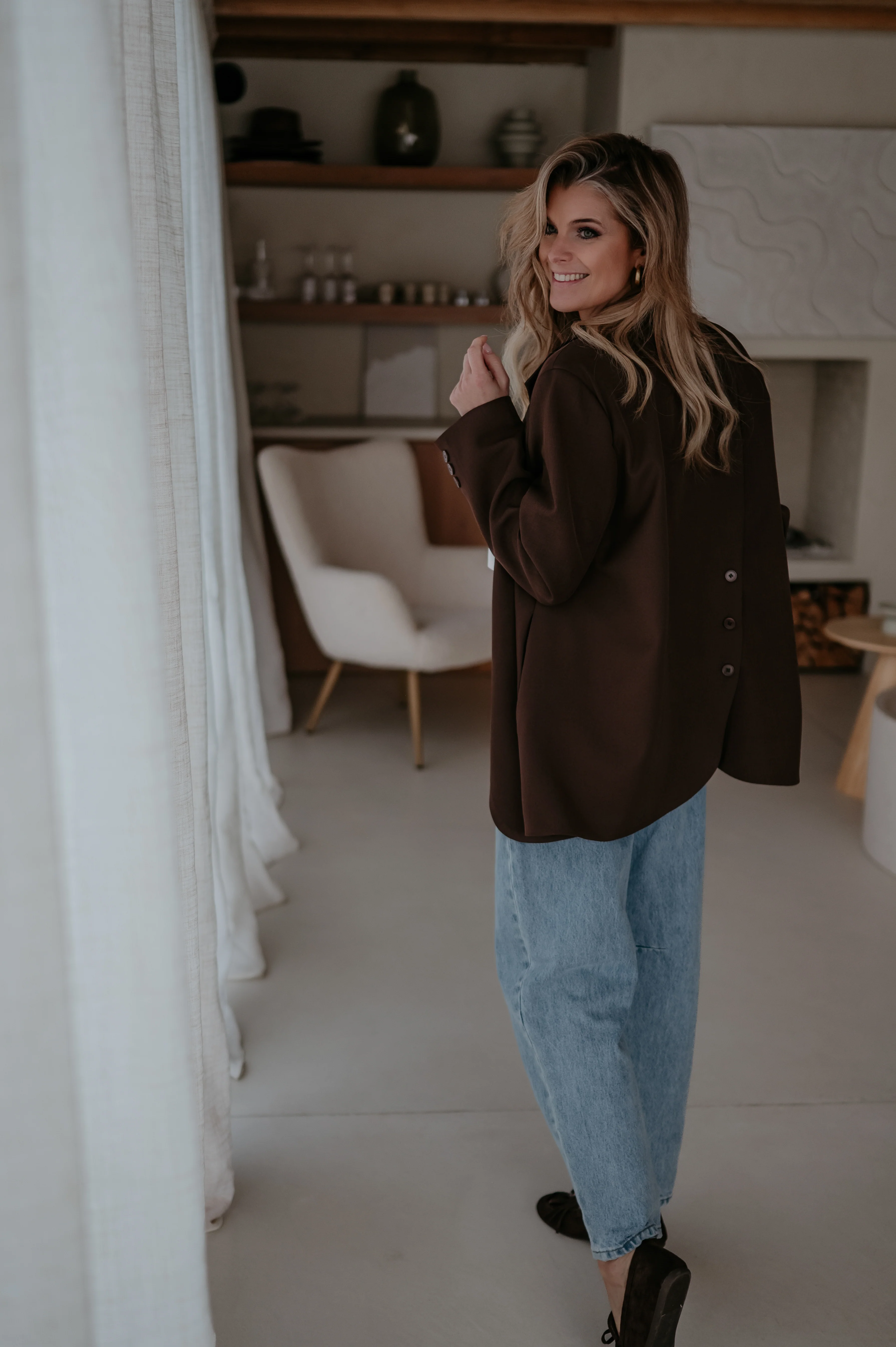 Zinigu blazer I Chocolate Brown - Image 6