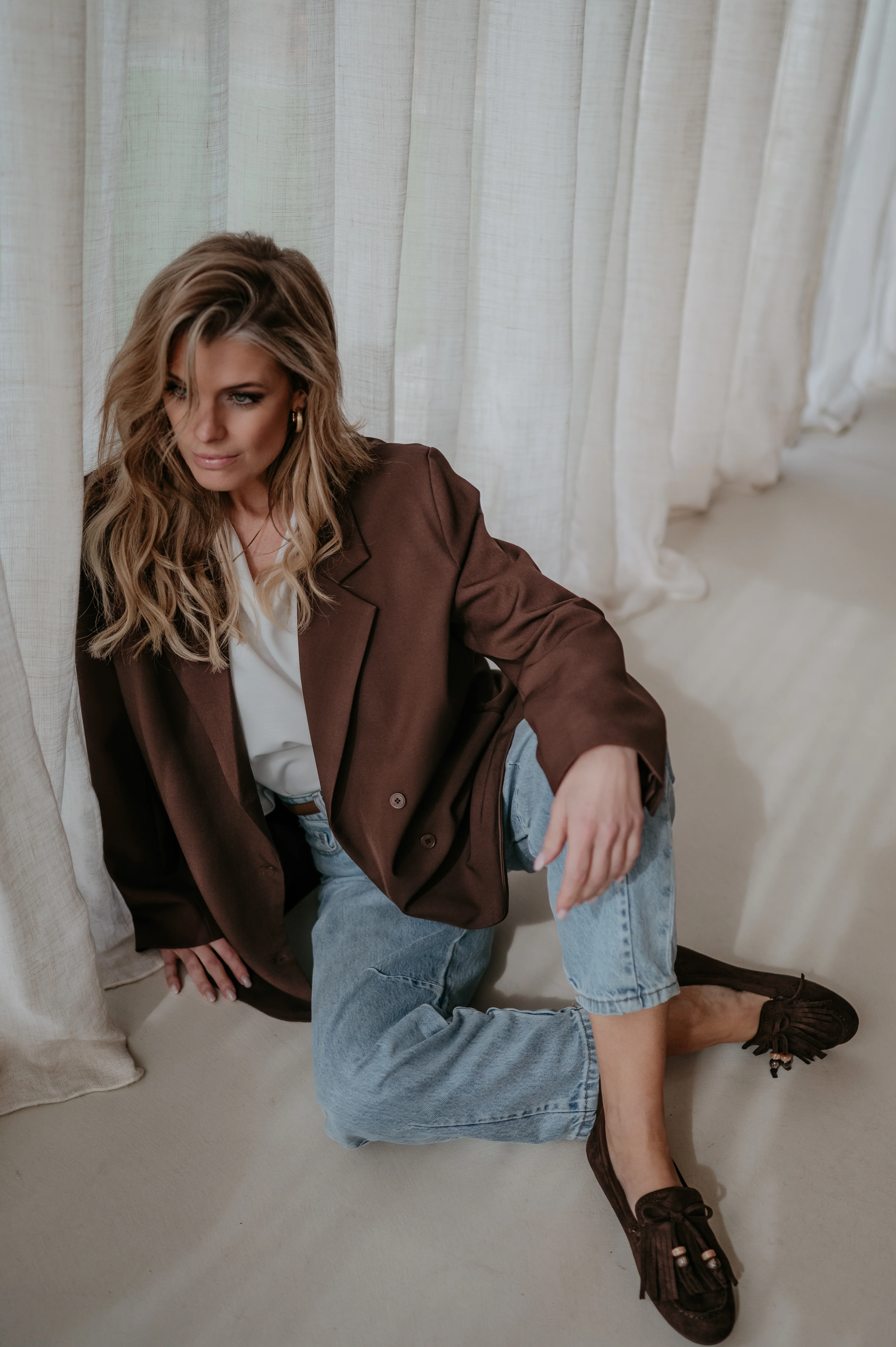 Zinigu blazer I Chocolate Brown - Image 7