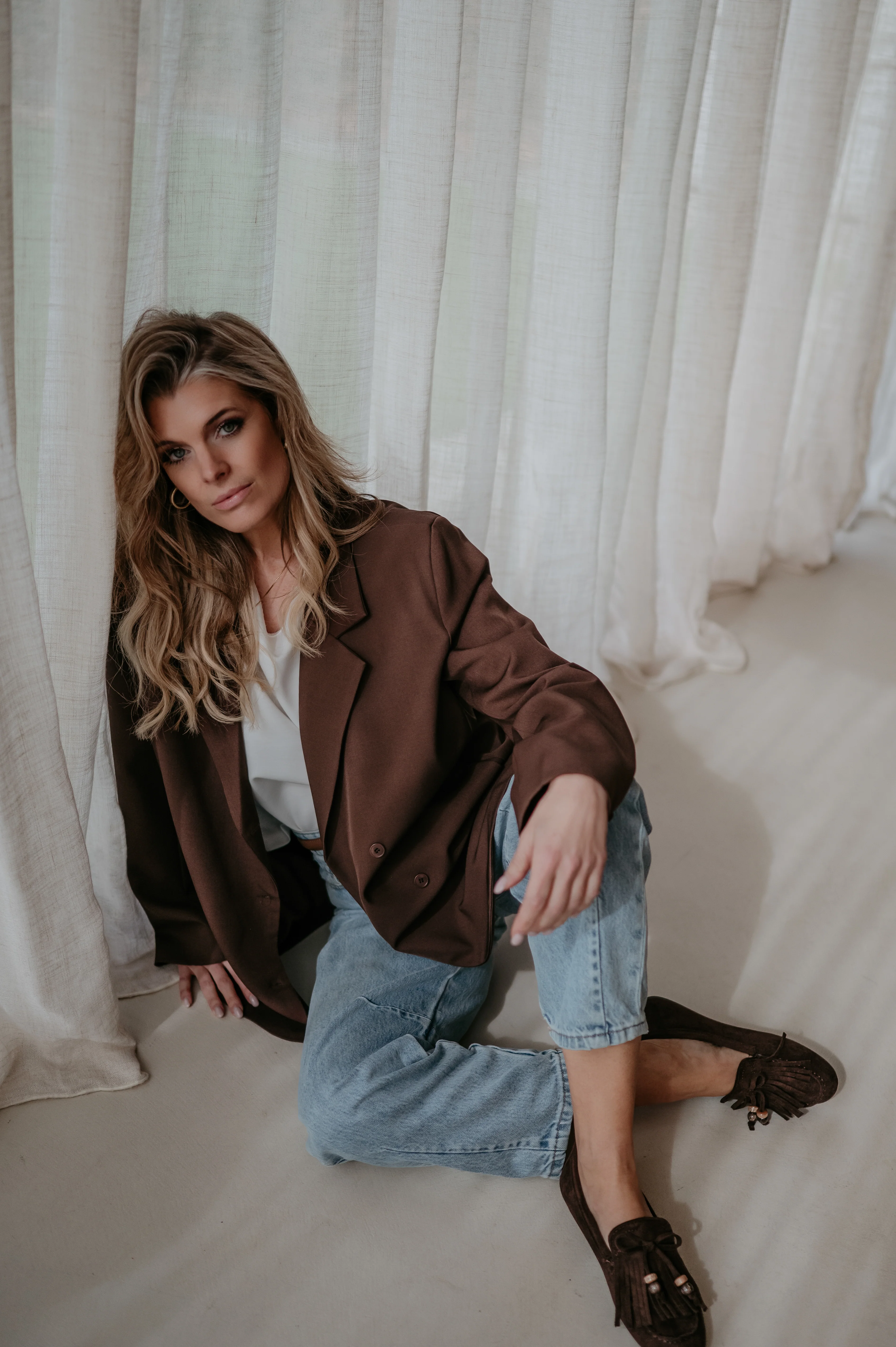 Zinigu blazer I Chocolate Brown - Image 9