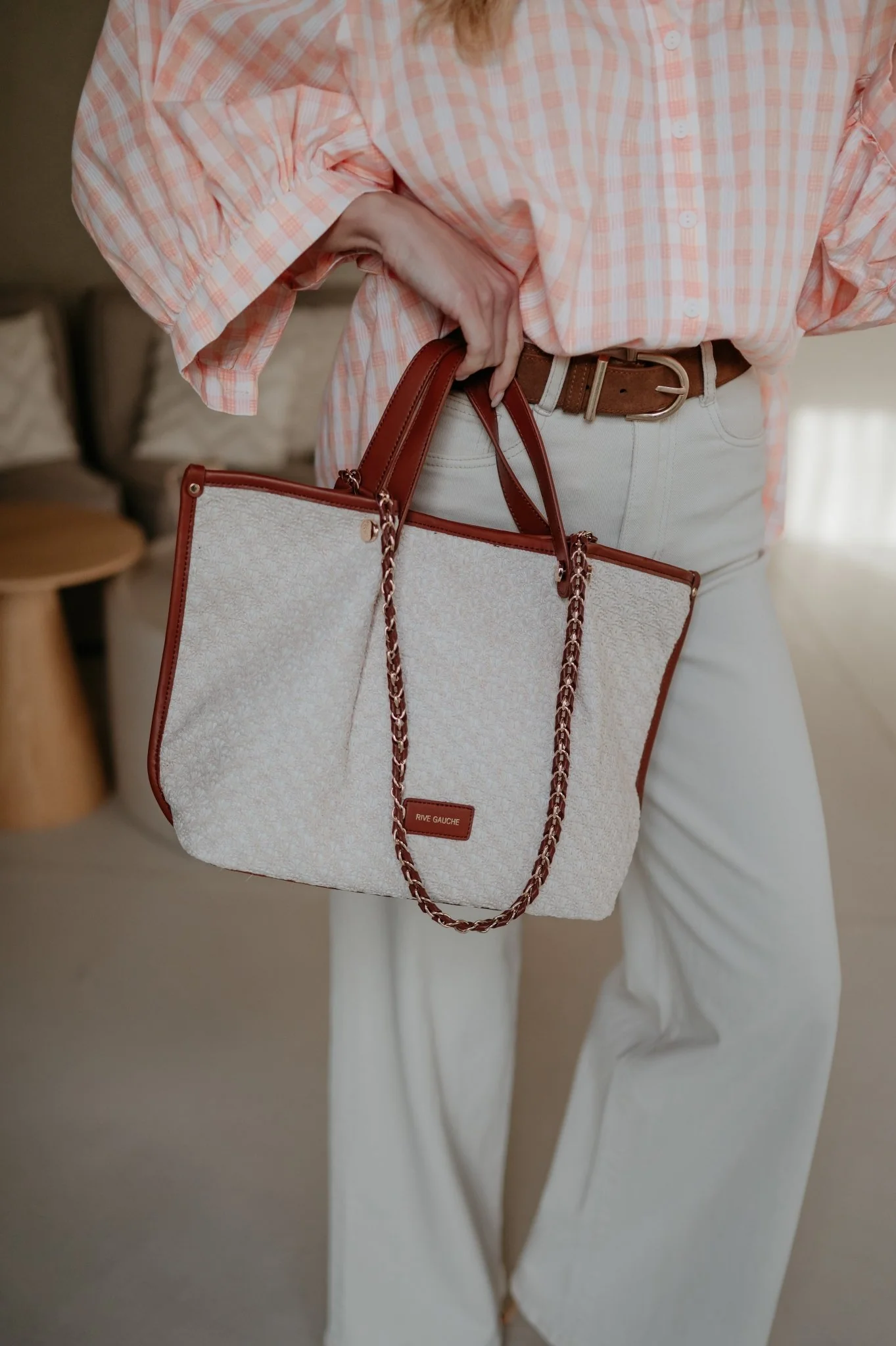Zinudi handbag I Beige Cognac