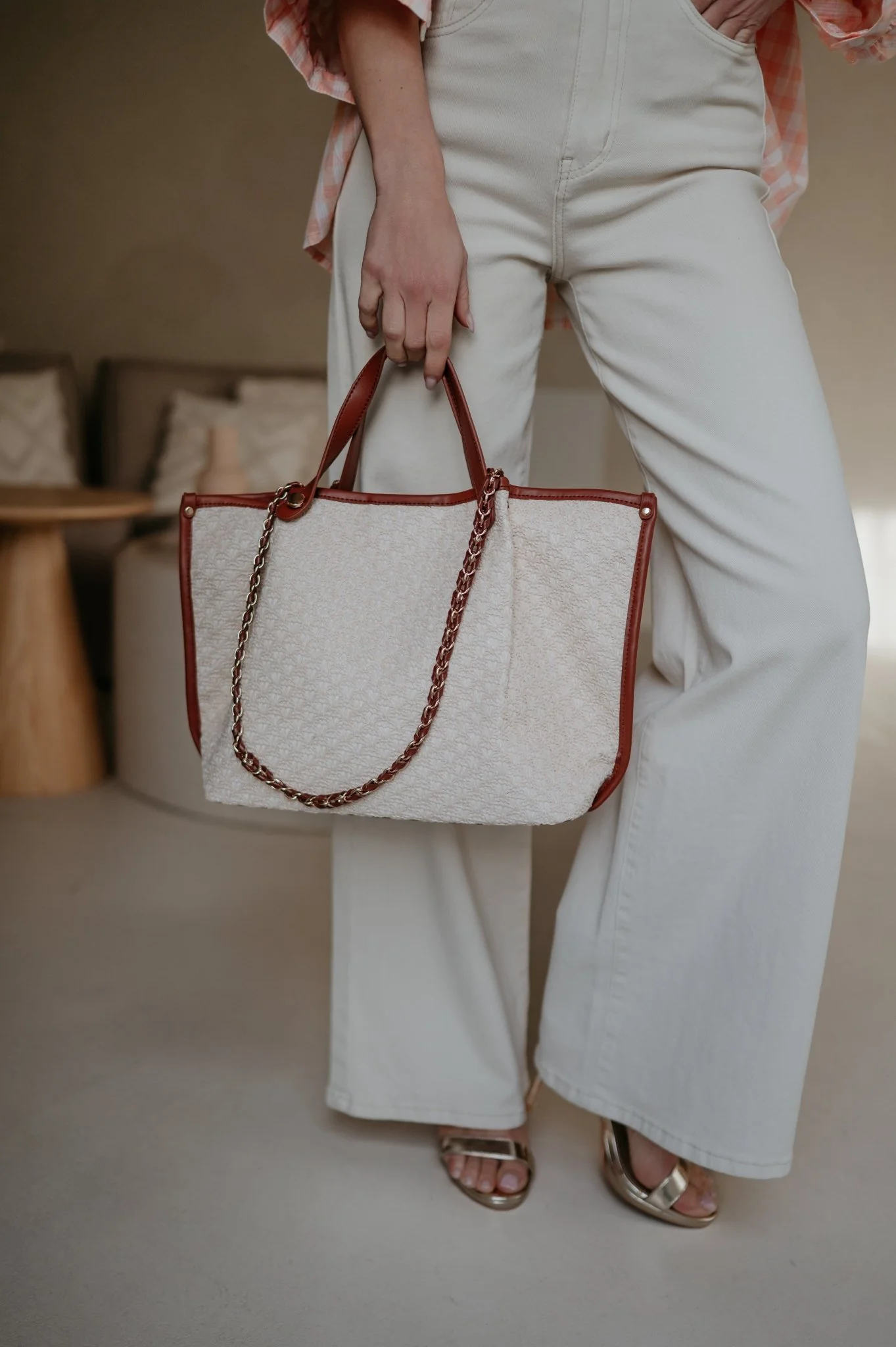 Zinudi handbag I Beige Cognac - Image 2
