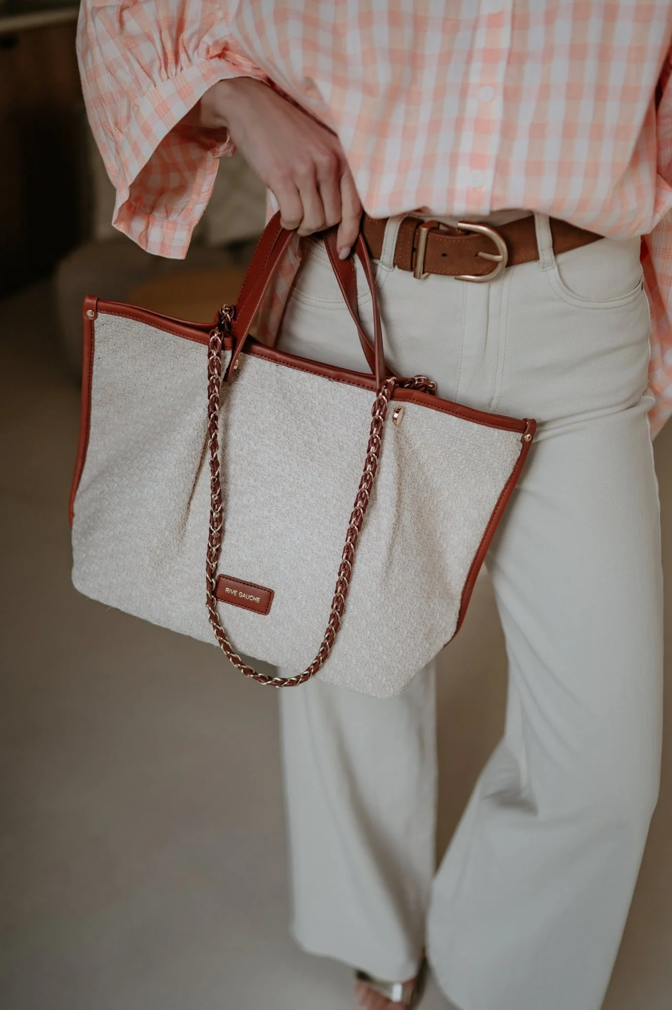 Zinudi handbag I Beige Cognac - Image 5
