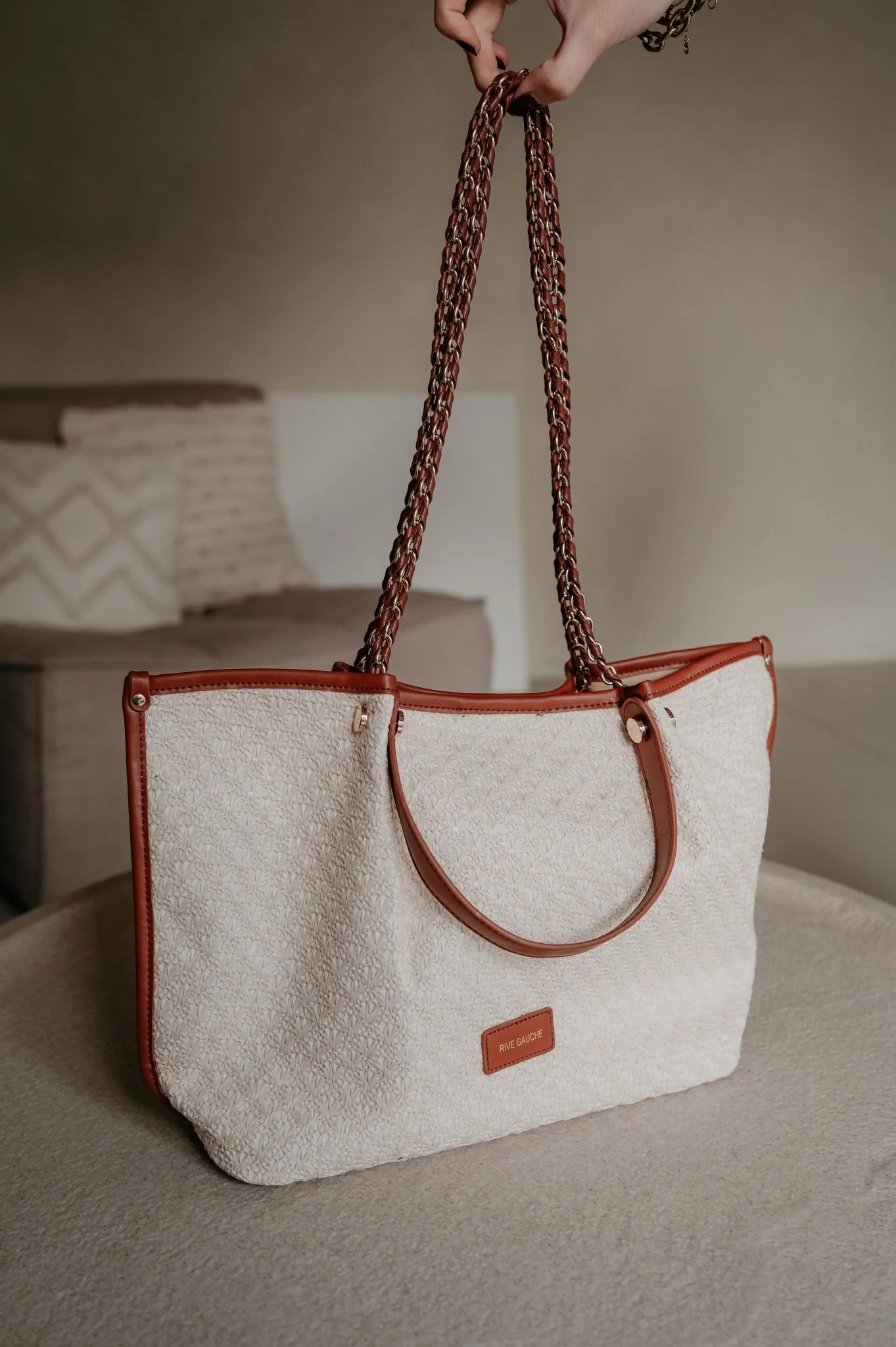 Zinudi handbag I Beige Cognac - Image 7